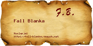 Fall Blanka névjegykártya
